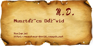 Musztács Dávid névjegykártya
