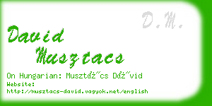 david musztacs business card